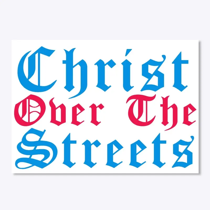 Christ Over The Streets Sticker 